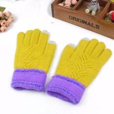 Găng ( bao ) tay nữ len phối cổ len màu dày dặn ấm áp – Hàng cao cấp