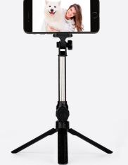 Gậy Tripod Selfie Stick Mini Gậy Chụp Hình Selfie Nhám Có 3 Chân Tặng Kèm Nút Điều Khiển Từ Xa Bluetooth – Đen
