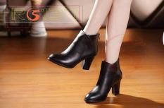 Giày boot bốt nữ đẹp cổ cao hàng hiệu Rosata-sang trọng RO137