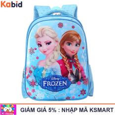 Cặp sách học sinh lớp 1 siêu nhẹ Nữ hoàng băng giá Elsa tặng dụng cụ học tập (Xanh dương)