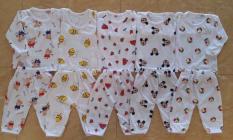 Set 5 bộ dài in hình siêu đẹp 4-14kg totokids (TRẮNG)