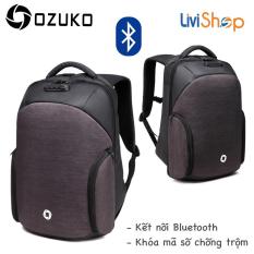 Ba lô Laptop thời trang cao cấp Ozuko 8936 (Kết nối Bluetooth, Khóa Chống trộm, chống thất lạc, chống thấm nước)