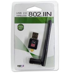 USB thu sóng Wifi tốc độ cao 150Mbps – chuẩn 802.11 B/G/N – Có anten (Hàng nhập khẩu), bộ thu sóng wifi, thiết bị thu sóng wifi