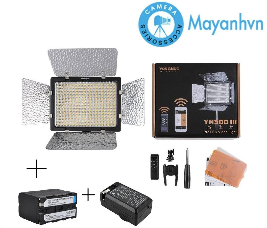 Combo đèn LED Yongnuo YN300 III bảo hành 12 tháng kèm pin, sạc