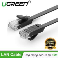 Dây mạng 2 đầu đúc Cat6 UTP dây dẹt dài 10m UGREEN NW104 11240 – Hãng phân phối chính thức