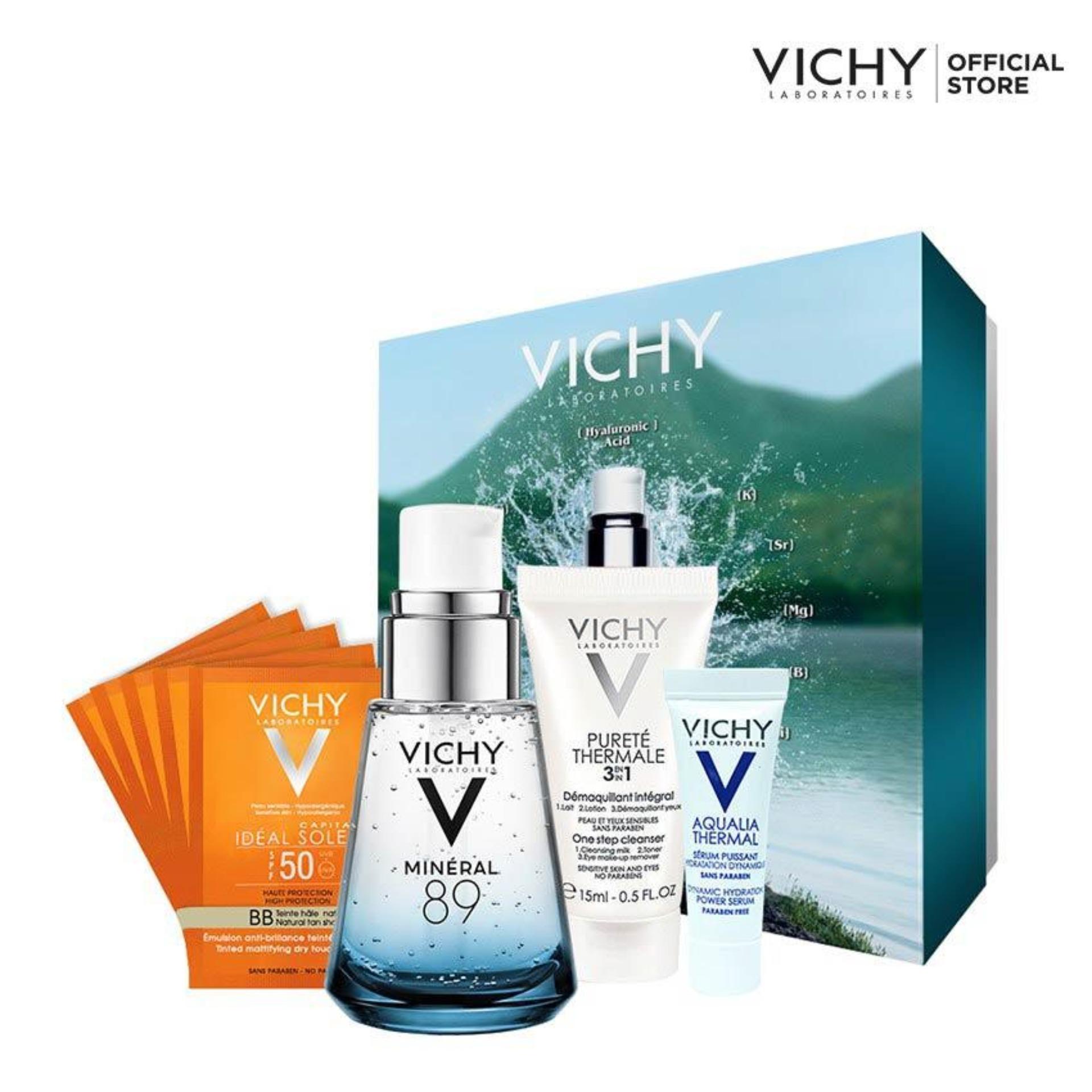 Bộ dưỡng chất khoáng cô đặc Vichy Mineral 89 30ML giúp phục hồi và nuôi dưỡng cho làn da căng...