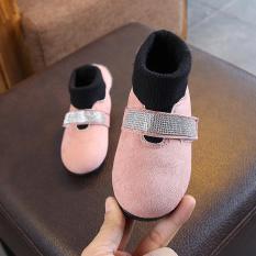 2018 Loại Mùa Đông Mẫu Mới Cô Gái Cộng Với Chống Nước Bốt Ngắn Kiểu Hàn Quốc Bé Gái Đế Mềm Ấm Giày Cotton Cầu Bông Boot Đi Tuyết