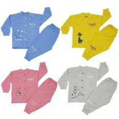 Bộ quần áo thu đông 4 màu cho trẻ em 0 – 3 tuổi thương hiệu Thái Hà Thịnh (100% cotton)