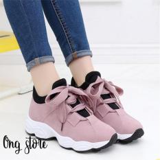 (dây to) Giày thể thao nữ giày sneaker nữ đế sóng hot 2018