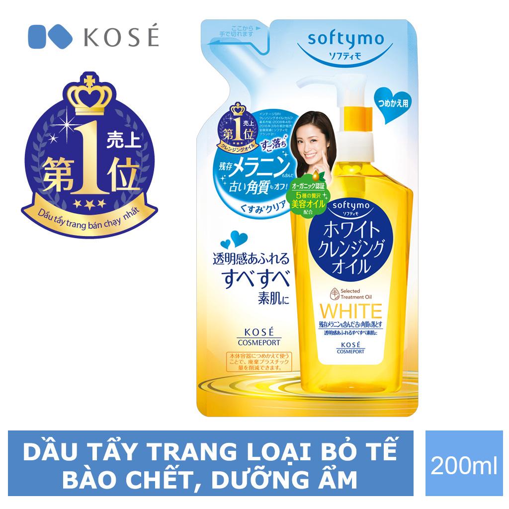 Dầu Tẩy Trang Kosé Cosmeport Softymo White Cleansing Oil Refill 200ml