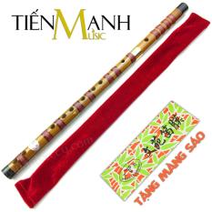 Sáo Trúc Trung Quốc 897F Tone C (Đô) – Dizi Hàng Châu Văn Uyển Túi Lụa (Tặng 1 tập Màng Sáo – Khớp đồng)