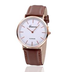 Đồng hồ nam – nữ dây giả da Geneva CG036_BR3967 (Nâu)