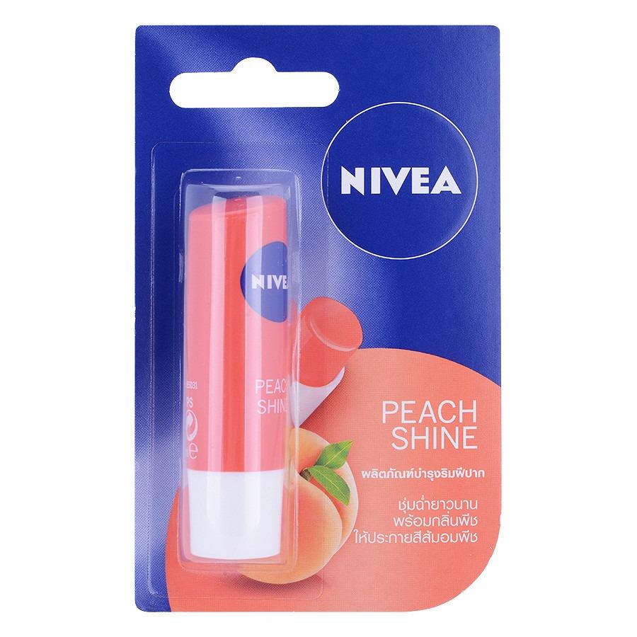 Son dưỡng ẩm hương đào Nivea Peach Shine 4.8g Thái