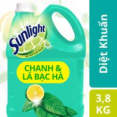 Nước rửa chén Sunlight Diệt Khuẩn chai 3.8kg