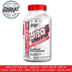 LIPO 6 Stim Free của Nutrex hỗ trợ giảm cân nhanh không kích thích tăng tỉnh táo tập trung hộp 120 viên – Phân phối chính thức