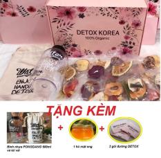 DETOX Trà hoa quả sấy khô KOREA-20 gói – TẶNG KÈM Bình nhựa PONGDANG 600ml- Mật ong- 3 gói đường -DANA Việt Nam