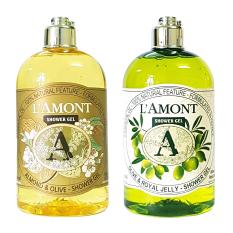 Combo Sữa Tắm Lamont En Provence Almond Blossom Shower Gel Hương hạnh nhân + Olive & Honey Shower Gel (500ml / Chai)