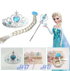 Phụ Kiện Vương Miệng, Đuôi Tóc, Gậy Phép Công Chúa Elsa Siêu Dễ Thương – HOME BABY 23