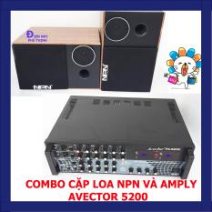 Dàn karaoke gia đình hay, Dàn karaoke gia đình giá rẻ COMBO CẶP LOA NPN VÀ AMPLY KARAOKE AVECTOR 5200