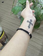 Combo 5 tấm hình xăm dán tattoo thánh giá tuyệt đẹp 10x6cm (Một tấm gồm nhiều hình. Mua 1 tặng 1 mini tattoo)