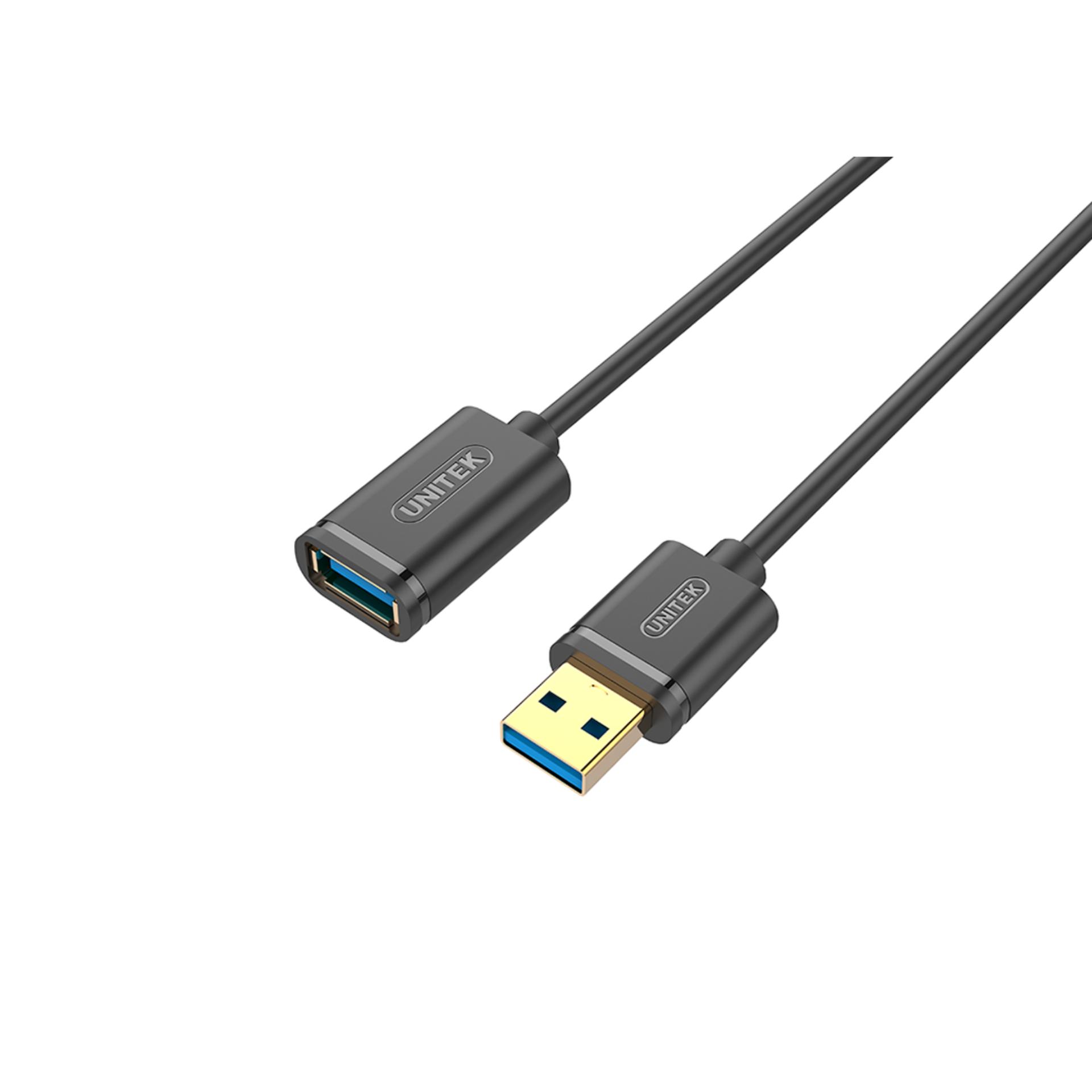 Cáp USB nối dài 2.0 Unitek Y-C 449GBK - dài 1.5m (Đen) - Hãng phân phối chính thức