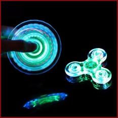 CON QUAY 3 CÁNH TRONG SUỐT CÓ ĐÈN LED CỰC ĐẸP Fidget Spinner