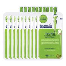 Bộ 10 Gói Mặt Nạ Dưỡng Da Trị Mụn Chiết Xuất Trà Xanh Mediheal Teatree Healing solution Essential Mask 25ml x10