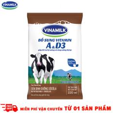 Thùng 48 Bịch Sữa tiệt trùng Vinamilk sôcôla 220ml