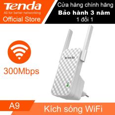 Bộ kích sóng Wi-Fi Tenda A9 tốc độ 300Mbps (Trắng) – Hãng Phân phối chính thức