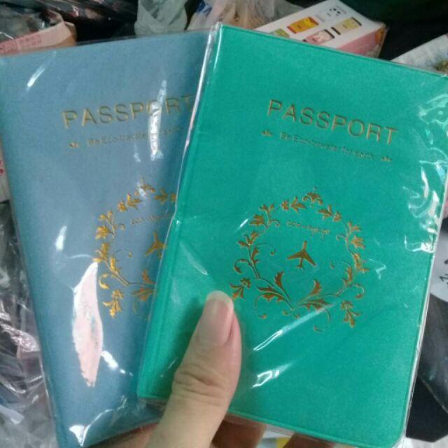 Combo 2 Ví Passport Du Lịch Màu Xanh