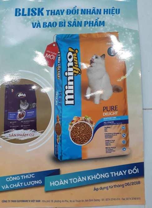 Thức ăn viên cao cấp cho mèo, minino YUM dùng cho mèo mọi lứa tuổi -gói 1,5kg