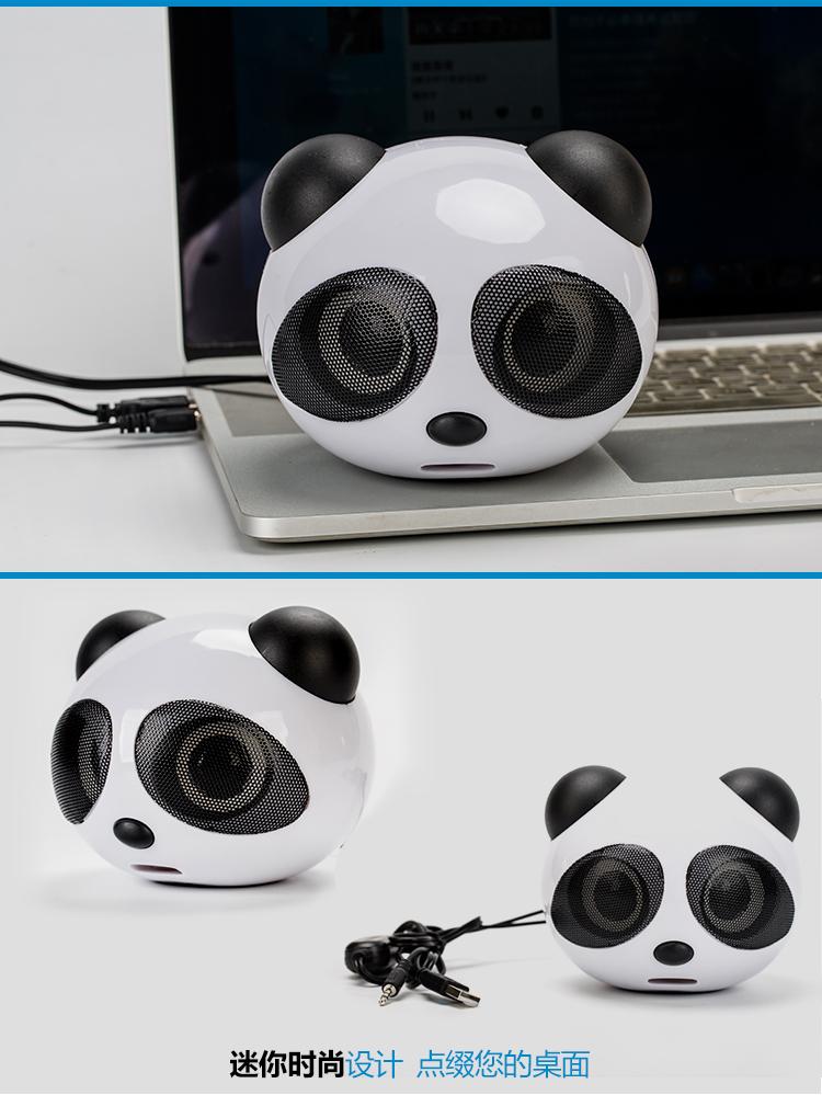Loa Mini Dùng Cho Laptop, Điện Thoại, Máy Nghe Nhạc Mp3 Có Sạc USB Gấu Trúc Panda
