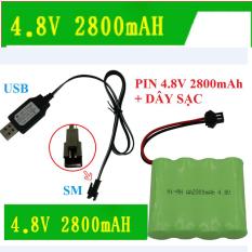 Bộ pin và sạc xe điều khiển 4.8v dung lượng 2800mAh