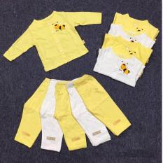 Bộ quần áo sơ sinh Lullaby cài giữa tay dài mỏng bé trai/bé gái