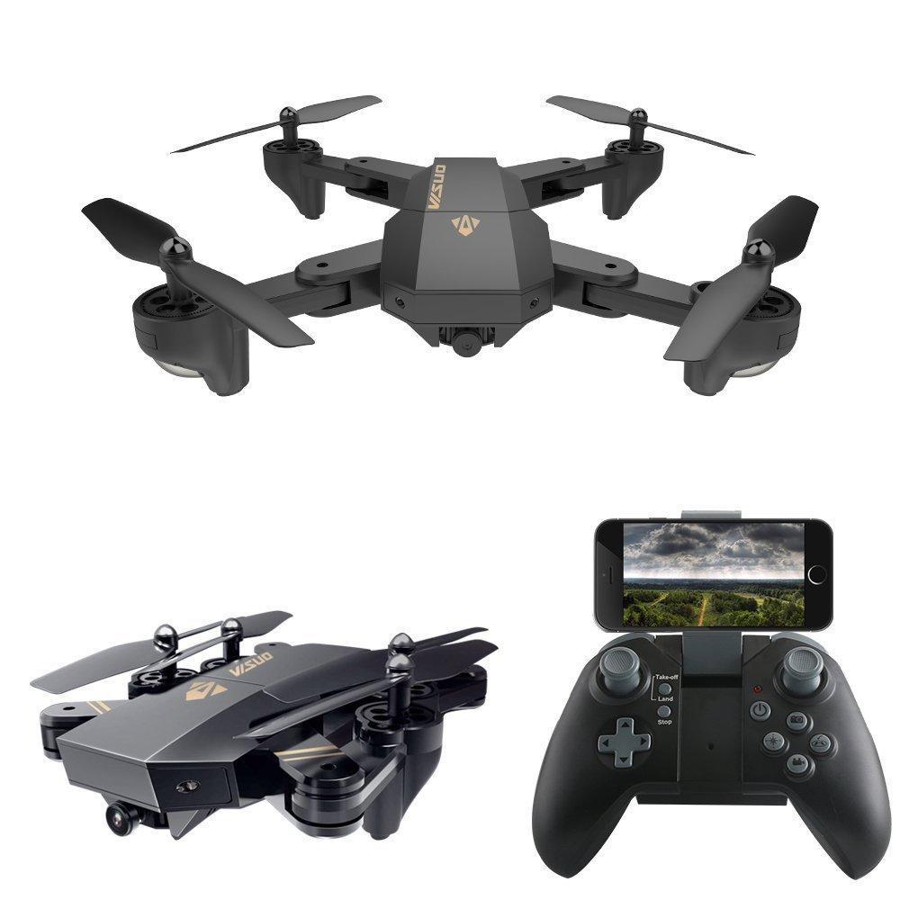 Flycam Visuo XS809HW phiên bản mới, HD Camera FPV + Tặng tay cầm điều khiển