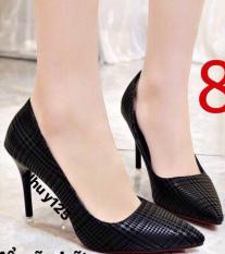Giầy cao gót nhọn 7cm màu đen 35-38