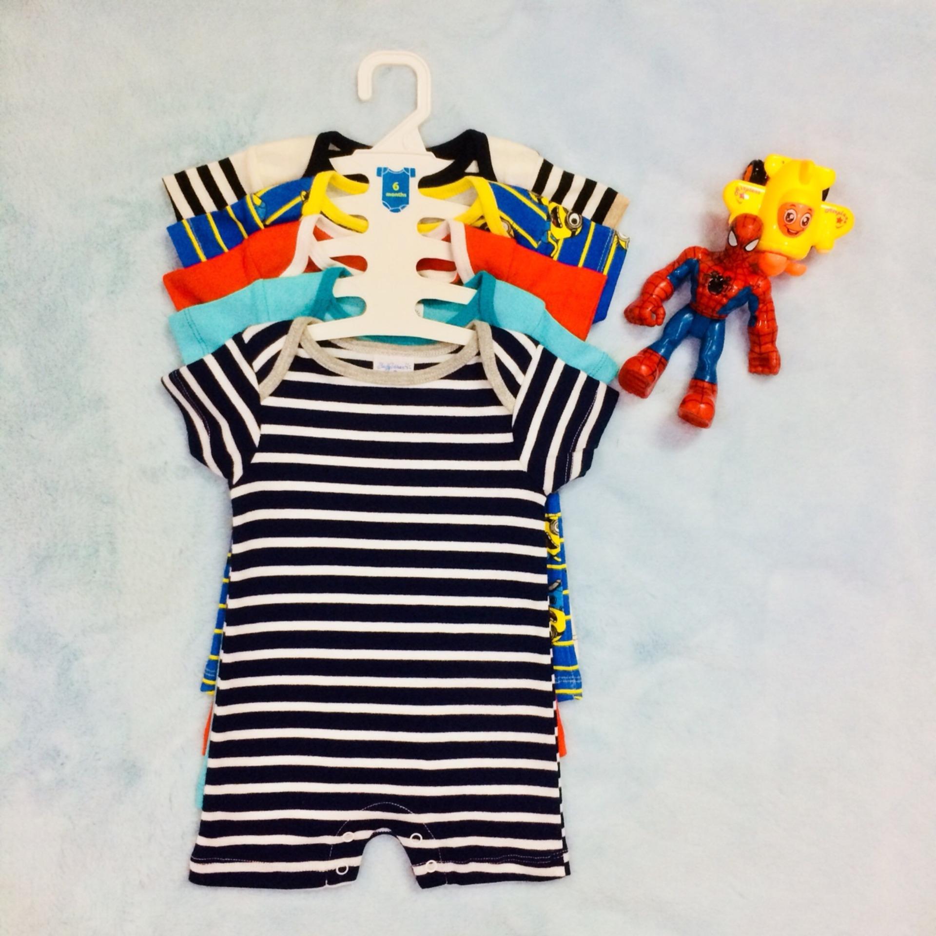 Set 5 áo liền quần dành cho bé trai BABY WEAR sơ sinh đến 12 tháng ( Màu ngẫu nhiên...