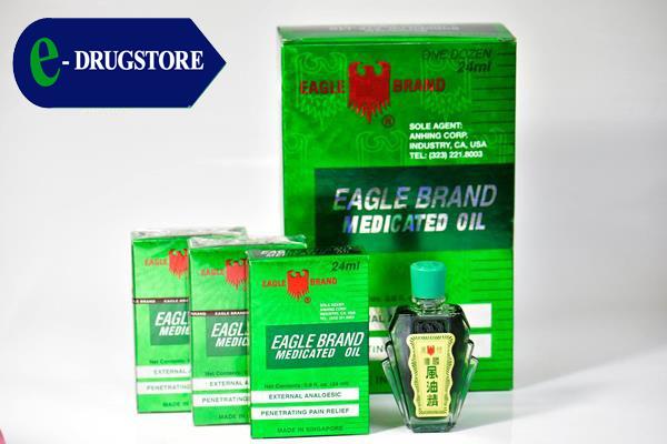 DẦU XANH CON Ó SINGAPORE(EAGLE BRAND MEDICATED OIL). Chai 24ml