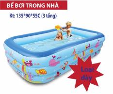 Bồn Tắm Phao,Mua Hồ Bơi Phao( Mẫu 7N162) Mua Bể Bơi Phao Trong Nhà Hình Chữ Nhật Kích Thước 135X90X55 Cm, Dày Dặn, Đàn Hồi Tốt, Họa Tiết Ngộ Nghĩnh, Nhựa Pvc An Toàn, Giá Rẻ, Bảo Hành Và Phân Phối Toàn Quốc, Tặng Kèm Bơm