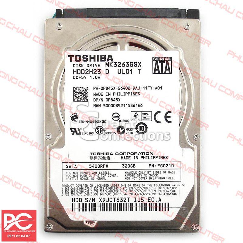 Ổ cứng laptop HDD 2,5 TOSHIBA 320G