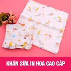Khăn sữa in hoa xuất Nhật cho bé(1 gói 10 chiếc)