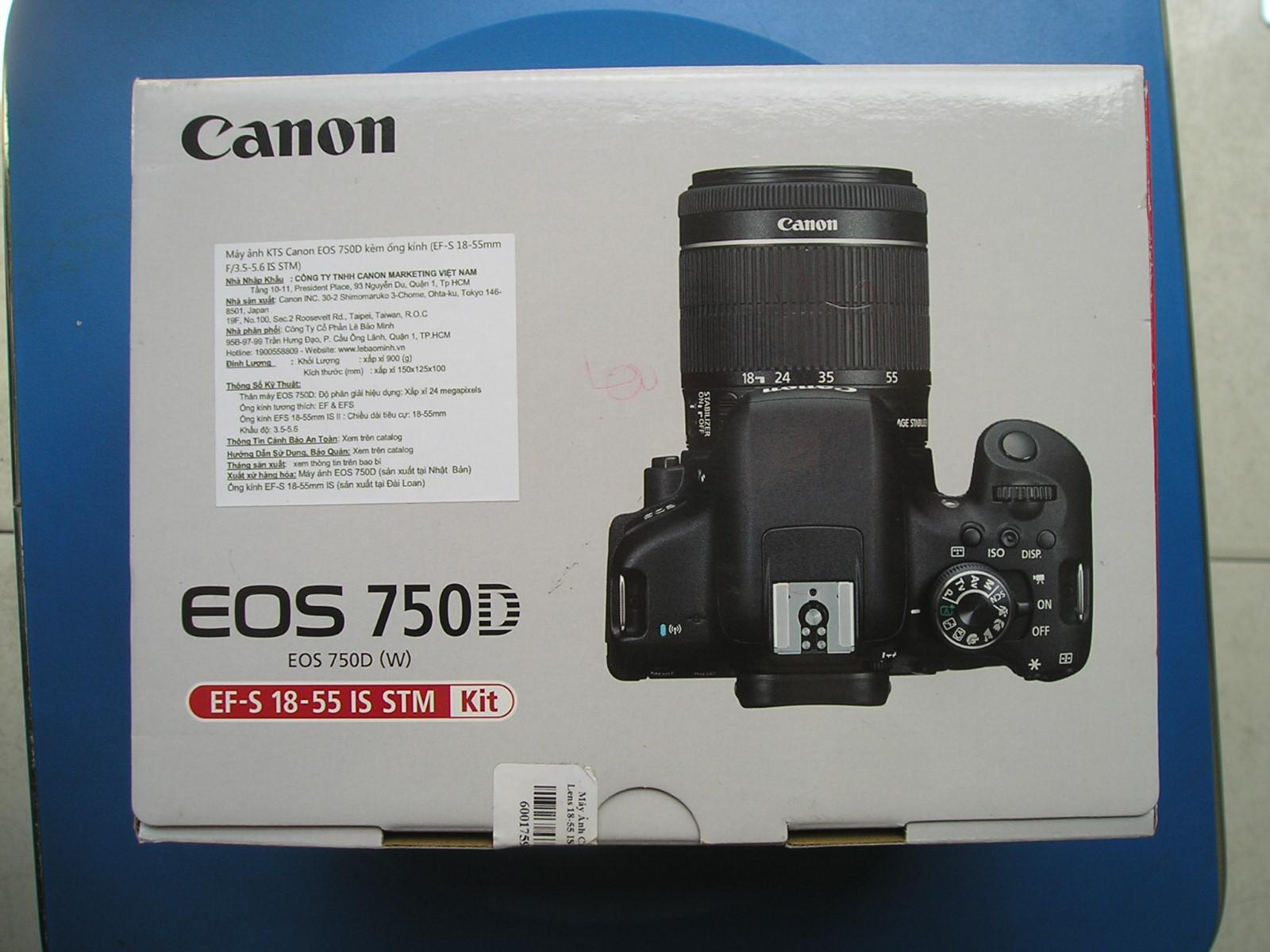 Máy ảnh canon EOS 750D 18~55mm IS STM