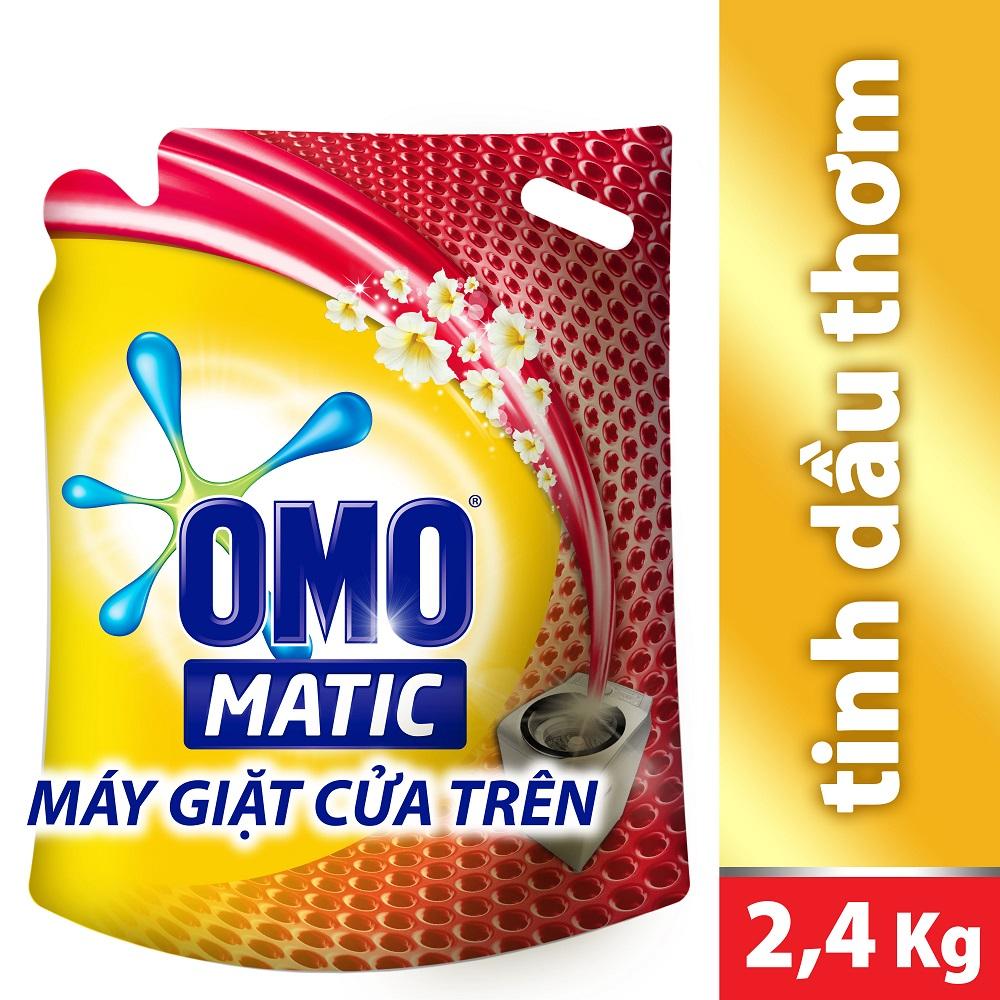 Nước giặt Omo Matic Tinh dầu thơm Comfort 1 túi 2.4kg
