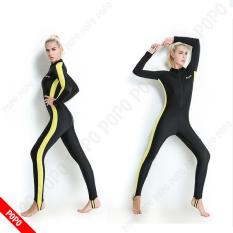 Quần áo lặn biển chống nắng, 1mm Dài tay NỮ – Xanh, cản tia UV – POPO Sport