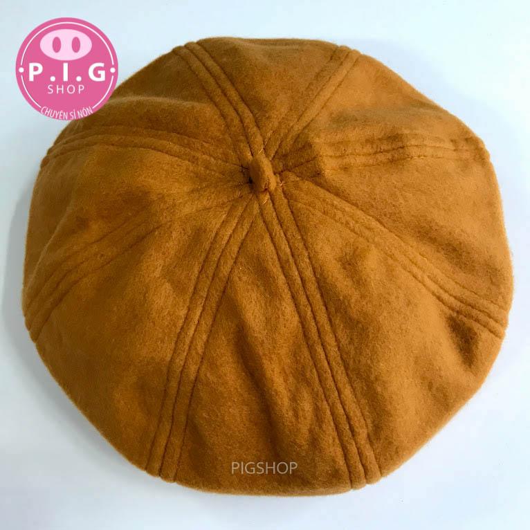 Nón Beret Mũ nồi nón bánh tiêu 100% vải Wool cho Nữ 2018