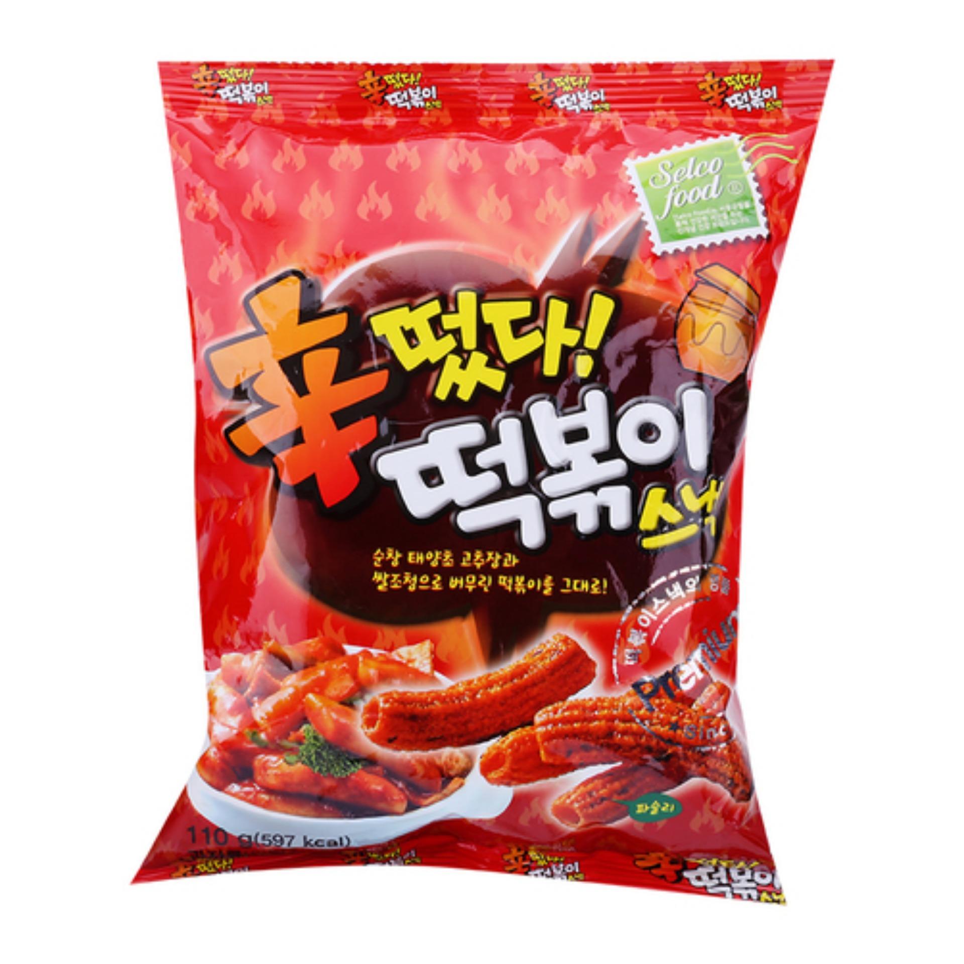 COMBO 2 GÓI SNACK QUẨY TOPOKKI CAY NGỌT SELCO FOOD GÓI 110G