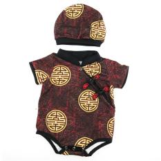 Bộ Bodysuit Hình Chữ Hỷ Cho Bé Trai Kèm Nón – Mihababy – TET_HY