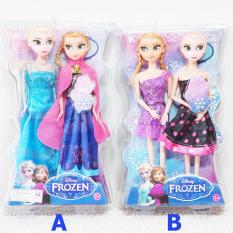 Hộp quà tặng 2 búp bê ELsa và Anna có khớp cho bé gái