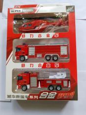 Đồ chơi xe sắt, xe sắt cứu hoả, do choi xe sat, xe ô tô bằng sắt mini, Do choi xe o to bang sat cuu hoa, Bộ 3 xe cứu hoả bằng sắt,