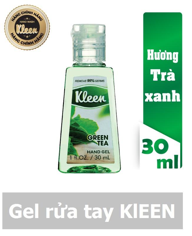 Gel rửa tay khô Kleen 30ml (Trà xanh)